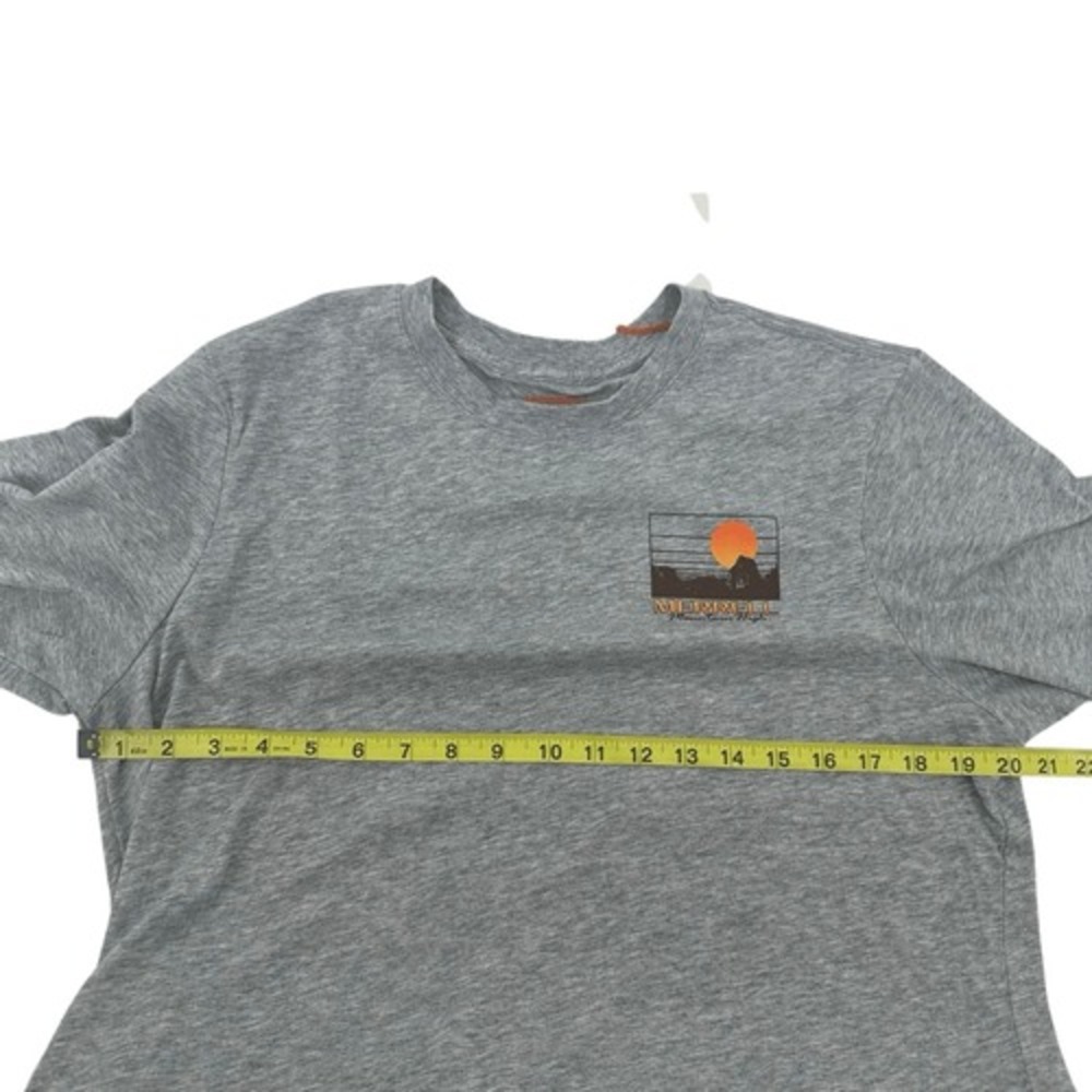 Merrell T-Shirt Men Medium Grey Heather Mono Mtn Tee Organic Cotton Mountain NWT - Picture 7 of 8